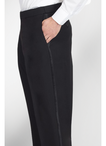 Com-Fit Flat Front Tuxedo Pants