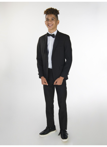 Slim-Fit Flat Front Tuxedo Pants